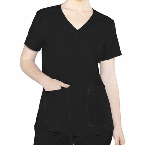 Med Couture 3 Pocket Scrub V Neck Top - Picture 3 of 3